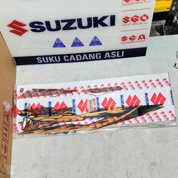 ✅Sale Striping Stiker Lish Full Body Gold Emas Shogun 125 Fl Robot Original Berkualitas