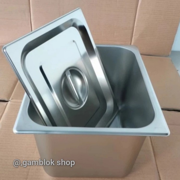 ✅Ready Wajan Kotak Penggorengan Plus Tutup 33X27X15Cm Stainless Steel Diskon