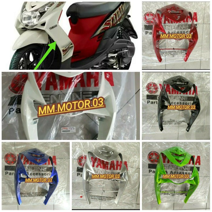 ✅Termurah Tameng Mio Soul Karbu Hitam Putih Silver Biru Hijau Merah Ori Terbatas