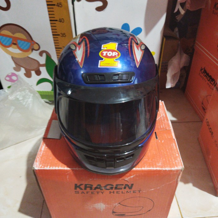 ✅Sale Helm Top 1 Kragen Vintage Nos Helm Jadul Top 1 Nos Warna Biru Diskon