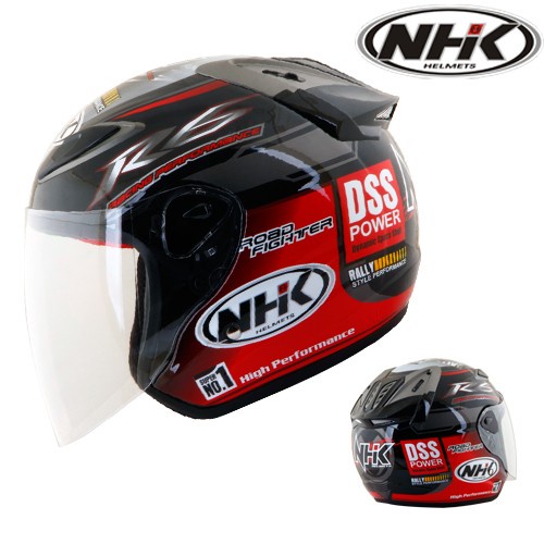 ✅Sale Helm Nhk R6 Motif Black Red Fullface Motif Dss Power Halface Berkualitas