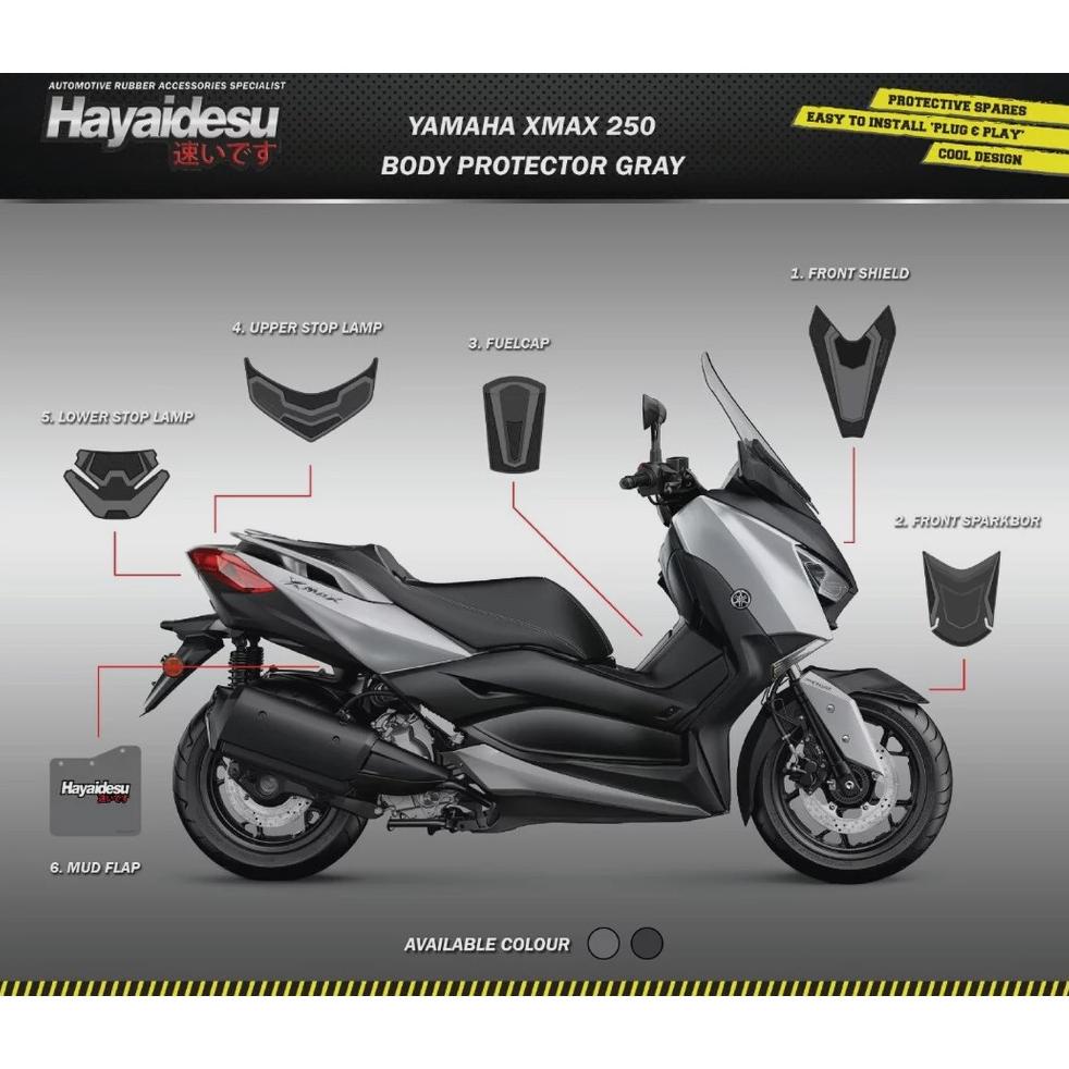Ready Yamaha XMAX Full Set Aksesoris Isi 12 Paket, Stiker 3D Bahan Karet Lebih Tebal Aksesoris High 