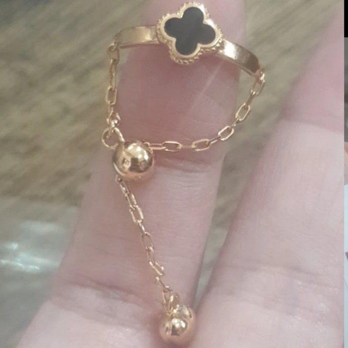 ✨Termurah Cincin Serut Ubs Millie Molly Besar Kecil Emas Asli Mas Putih 375 Terbaru