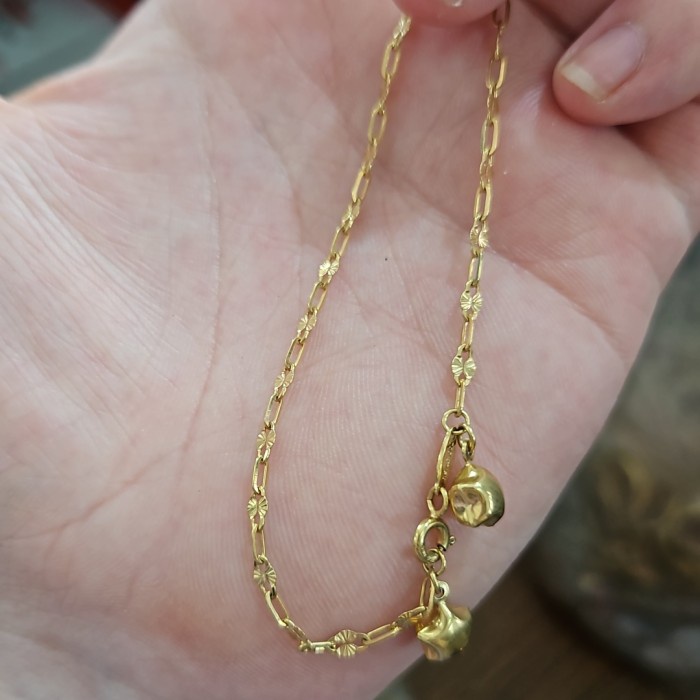 ✨Sale Gelang Rantai Emas Asli Ubs Bintang 17Cm Murah 700 70 Mas Tua 23 16K Berkualitas