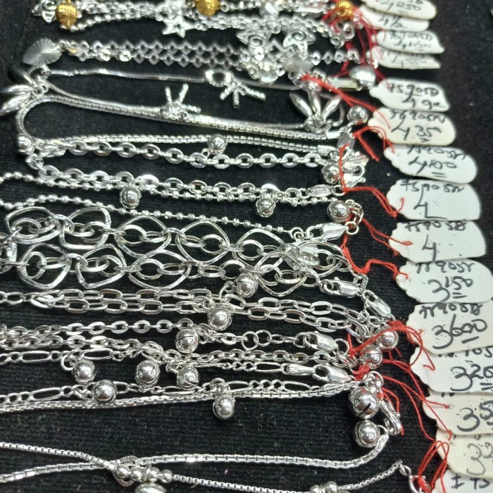 ✨Sale Gelang Gold Emas Putih Kadar 75 Berat 5 Gram Diskon