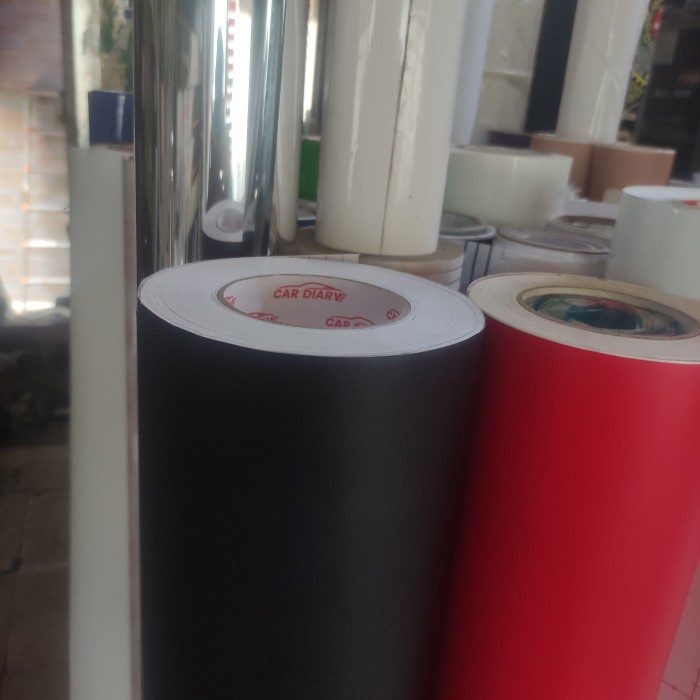 

✨Ready Stiker Warna Hitam Doff/Gloss Satu Roll Uk 120Cmx50M Limited