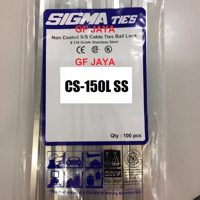 

✨Ready Kabel Ties Stainless Steel Sigma Cs 150L Ss 15Cm X 4.6Mm Non Coated Berkualitas