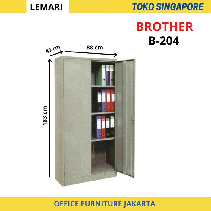 

✨Ready Lemari Arsip Besi Brother Pintu Ayun B-204 Barang Baru Stok Lama Nego Terbatas