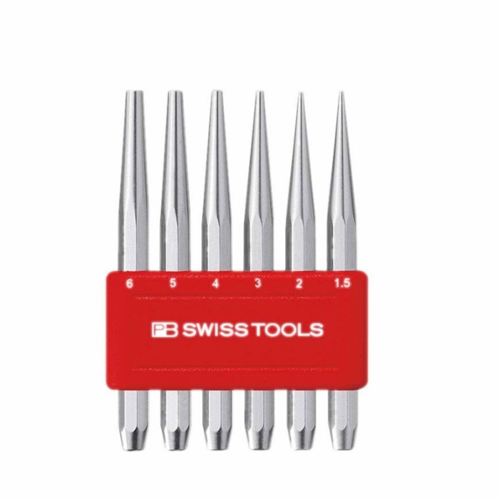 

✨Ready Taper Pin Punch Set In Plastic Holder-745310 6Pcs Swiss Tools Limited