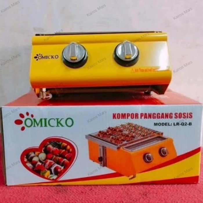 ✨New Ori Omicko Kompor Pemanggang / Bakar Sosis 2 Tungku Lr Q 2B Original Promo Berkualitas