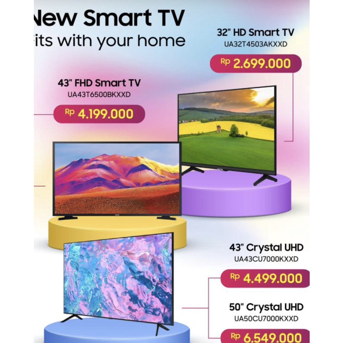 ✨New Samsung Smart Tv 32 43 50 Inch Garansi 1 Tahun Diskon