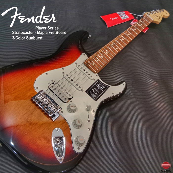 ✨New Ori Fender Player Stratocaster Electric Guitar Hss 3-Ts Terbatas