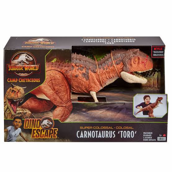 ✨New Jurassic World Camp Cretaceous Super Colossal Carnotaurus Toro Diskon