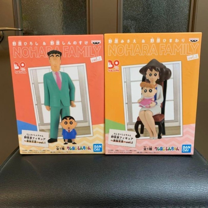 ✨Baru Crayon Shinchan Box Figure Potret Keluarga Nohara Hiroshi Misae Bandai Terbaru