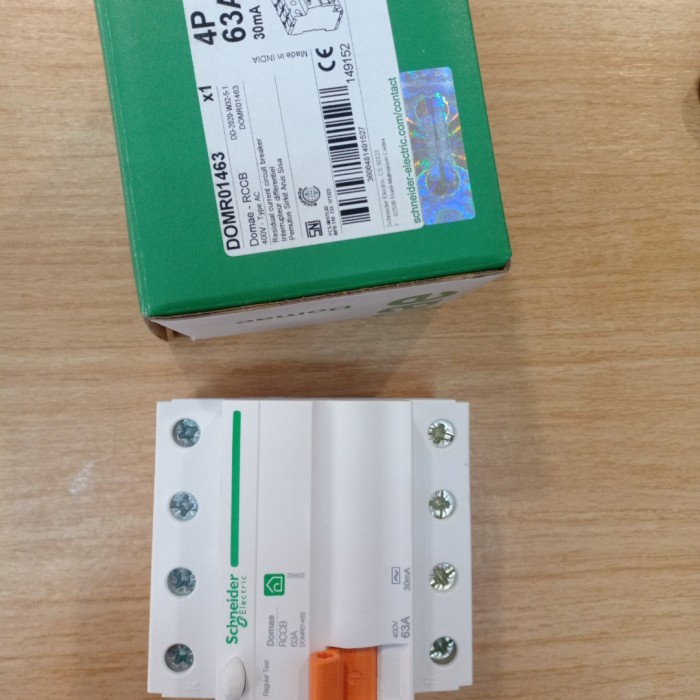 ✨Ori Elcb / Rccb Schneider 4P 63A 30Ma Elcb Schneider 4Pole 63A 30Ma Domae Diskon