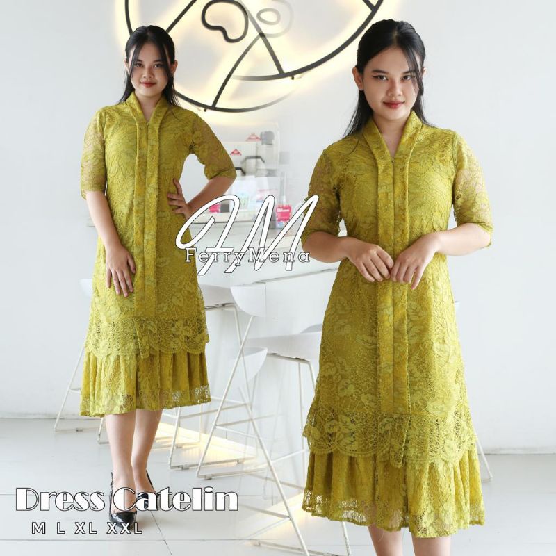 Dress Brokat Kartini Dress Jumbo Ld 120 Cm Dress Natal Mewah Dress Pesta Ern Dress Non Hijab Dress