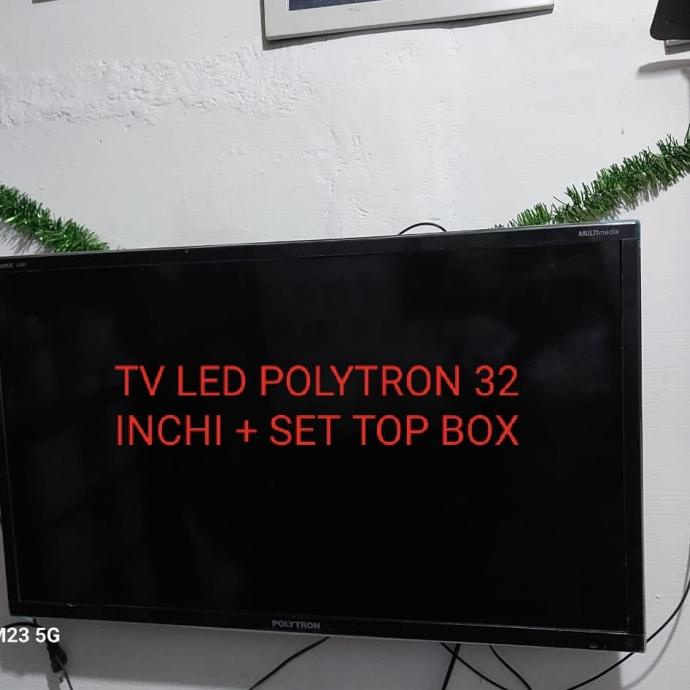 populer] TV LED POLYTRON 32 inch + set top Box televisi