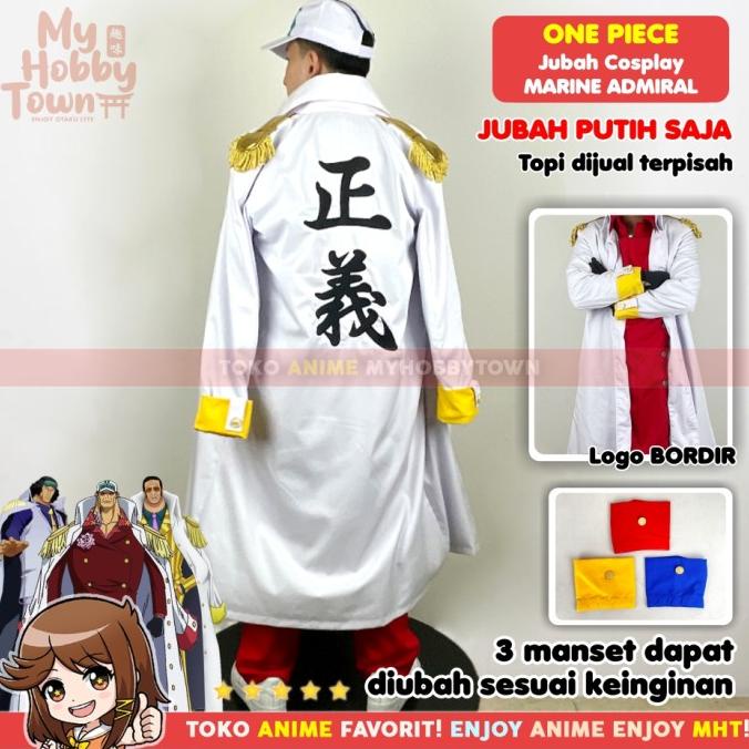 Jubah Cosplay Anime One Piece Marine Admiral Akainu Aokiji Kizaru