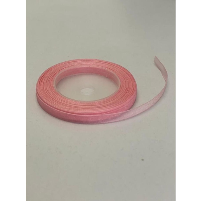 

```````] POR062 Per Rol 6 mm Pita Organdi Polos Hias Bingkisan Kado Ribbon