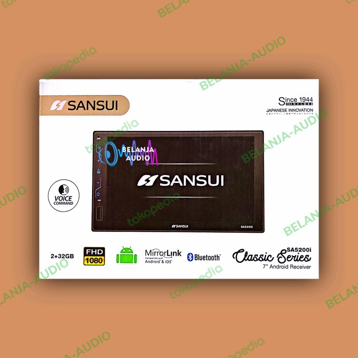 ✅Ori Head Unit Android 7 Inch Sansui Classic Series 2/32 Gb Berkualitas