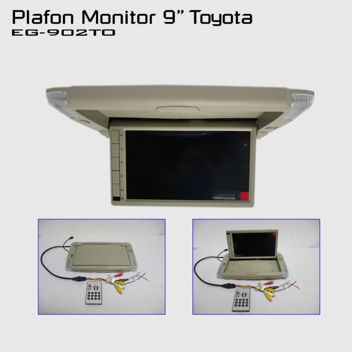 ✅New Ori Eg-902To Tv Plafon Monitor Mobil 9 Inch For Toyota Terbatas