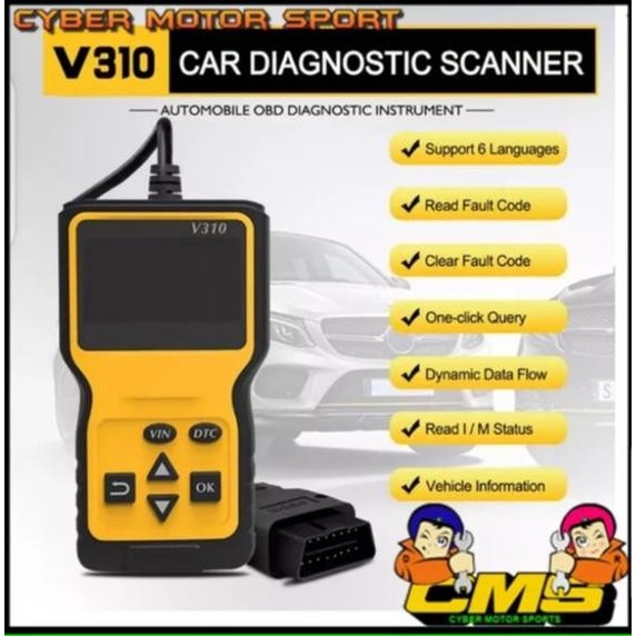 [Original] Alat Scanner Deteksi Kerusakan Mobil. Scanner Obd2 . Check Engine Terbaru