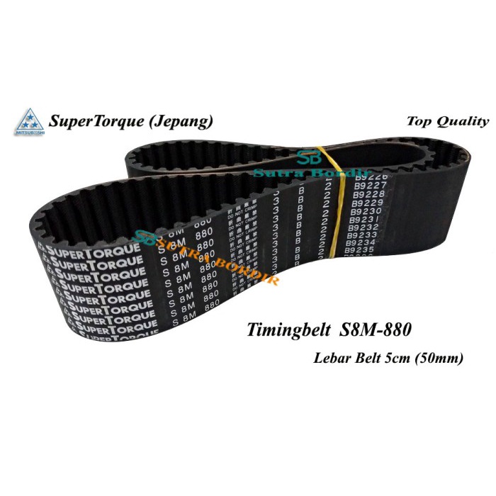 ✅Baru Timingbelt S8M 880 Lebar 5Cm Jepang Vbelt Supertorque Mitsuboshi 8M880 Berkualitas