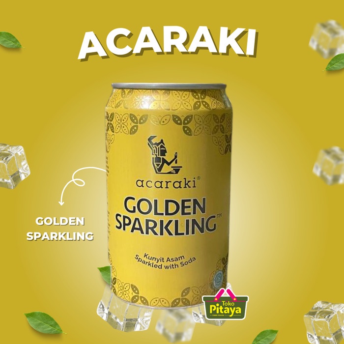 

Produk Unggulan] Acaraki Golden Sparkling Minuman Soda Kunyit Asam 320 ml