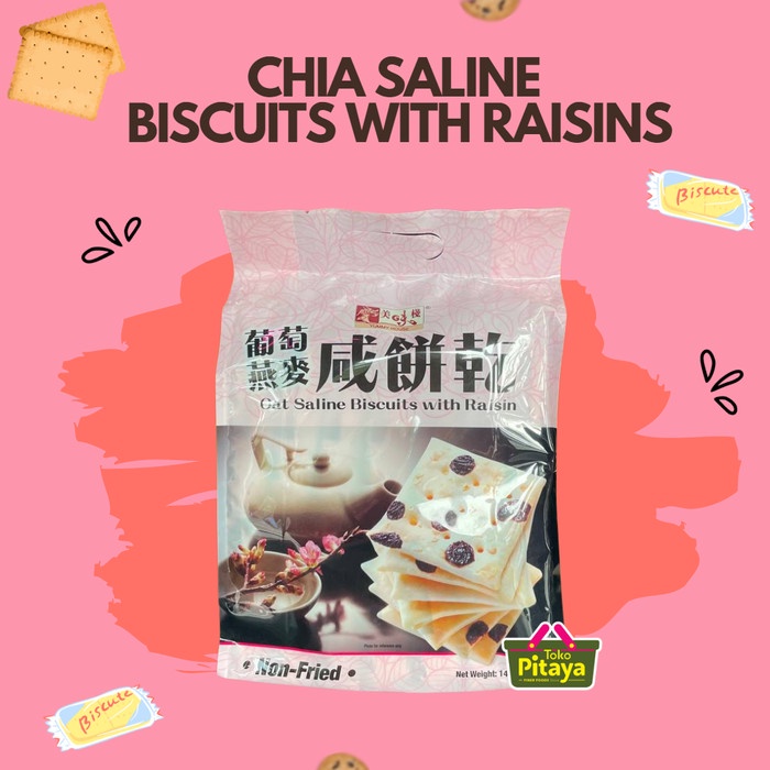 

>>>>>] Yummy House Oat Saline Biscuit with Raisins 400 gr - non fried healthy