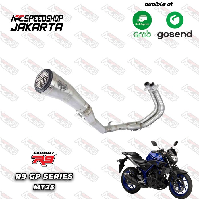 [Original] Knalpot R9 Gp Ss Series Yamaha R25 / Mt25 Fullsystem Terbatas