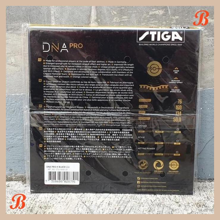 | anb | stiga dna pro h 2.1 black rubber karet ping pong