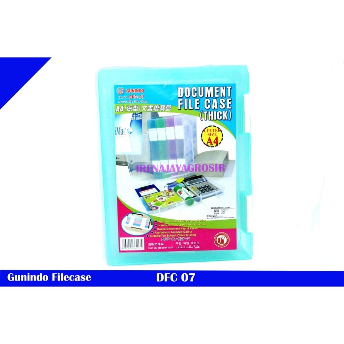 Ready Gunindo File Case Document Transparant Ukuran A4 Box File Plastik Terbaik