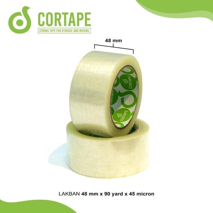 

New - Lakban Cortape Bening 48 mm x 90 yard Setara Daimaru Satu Selop ,.