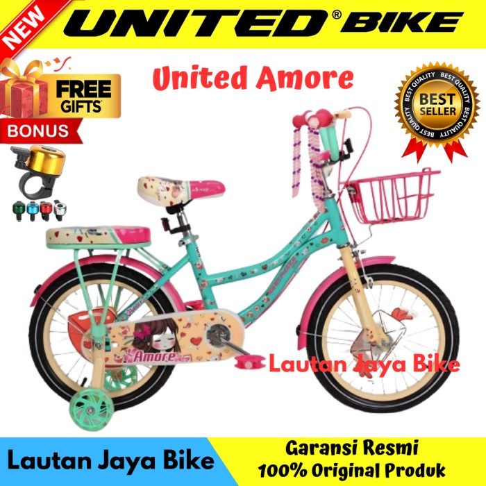 ✨Original Sepeda Anak Perempuan 16 Mini Genio Amore Terbatas
