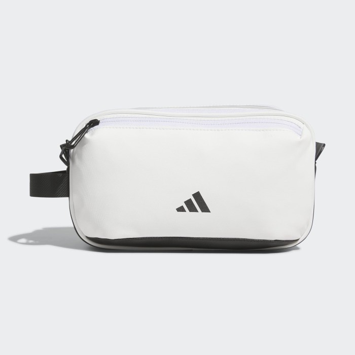 ✨Ori Tas Golf Adidas Pouch Bag Adidas Two Zip Line White Original Terbatas