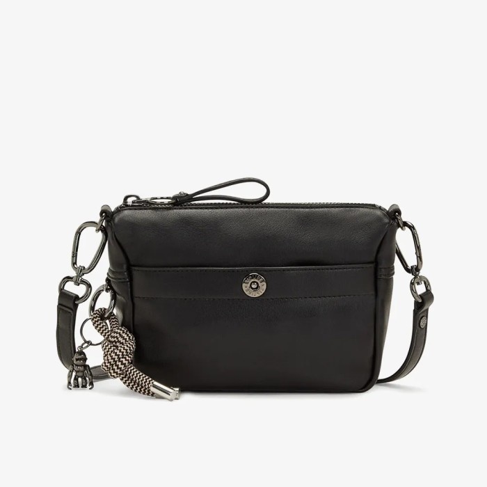 ✨New Kipling Xandra Original Sling Bag Wanita - Black Fl Terbaru