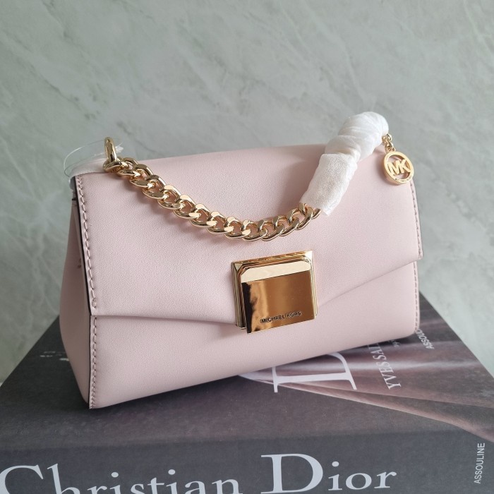 ✨New Tas Wanita Mk Lita Small Crossbody Powder Blush 19X15X4Cm Original Terbatas