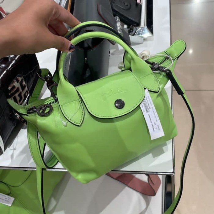 ✨New Longchamp Cuir Xs Green Limited