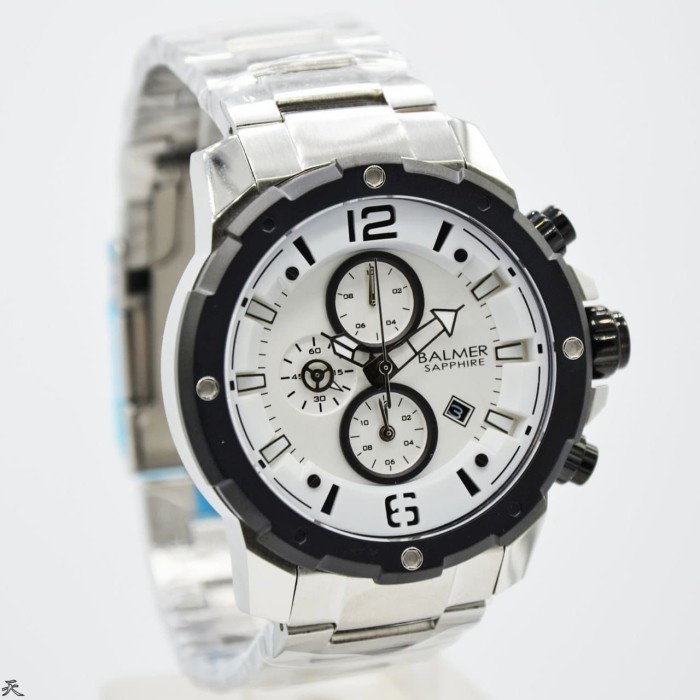 ✨Termurah Jam Tangan Pria Balmer B7978 Silver Cronograph With Sapphire Glas Ori Limited