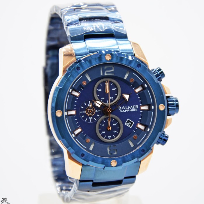 ✨Termurah Jm Tngan Pria Balmer B7978 Bluerose Cronograph Sapphire Glass Original Limited