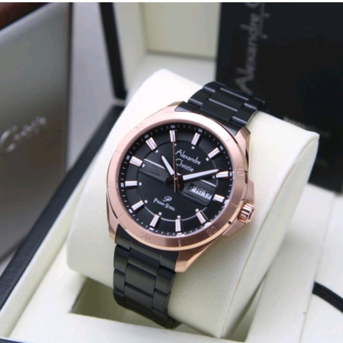 ✨Sale Alexandre Christie Ac 6670 Rosegold Black Ac6670 Pria Original Limited