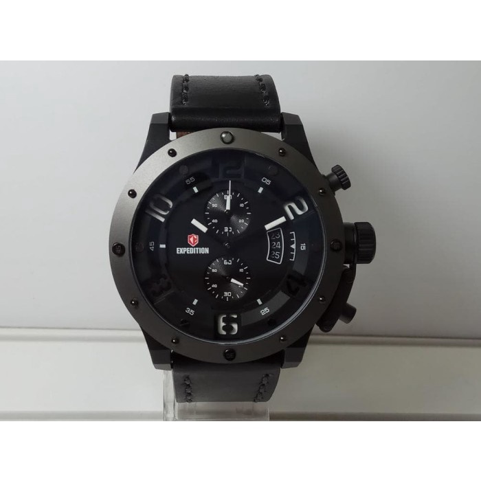 ✨Ready Jam Tangan Expedition Pria E6381 Full Black Berkualitas