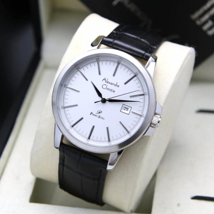 ✨Ready Alexandre Christie Ac1008 Ac 1008 Silver Brown Man Jam Tangan Asli Terbaru