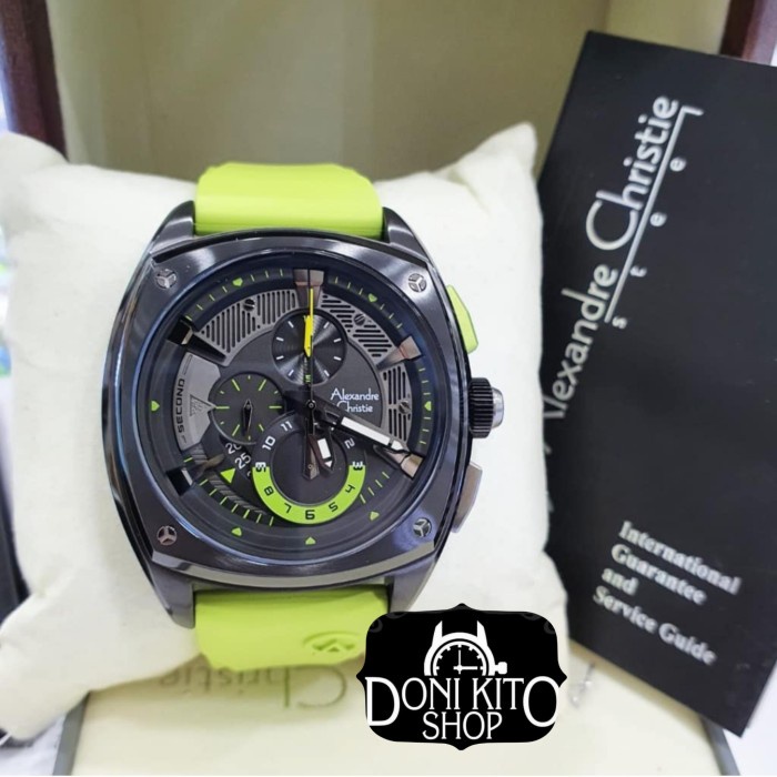 ✨Ready Alexander Christie Ac6591 Light Green - Jam Tangan Pria Original Berkualitas