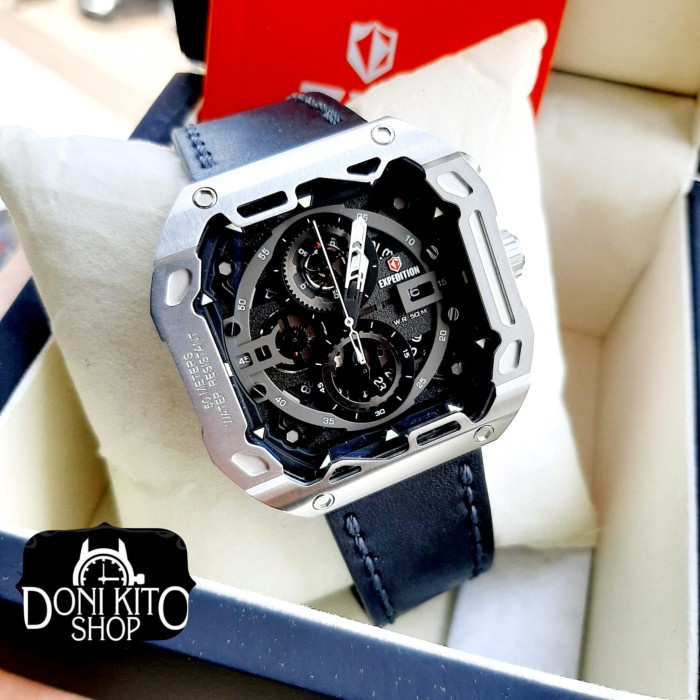 ✨Ready Jam Tangan Pria Original Expedition E6826 Silver E 6826 Terbaru