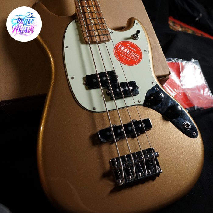 ✅Sale Fender Mustang Pj Firemist Gold Original Bass Diskon