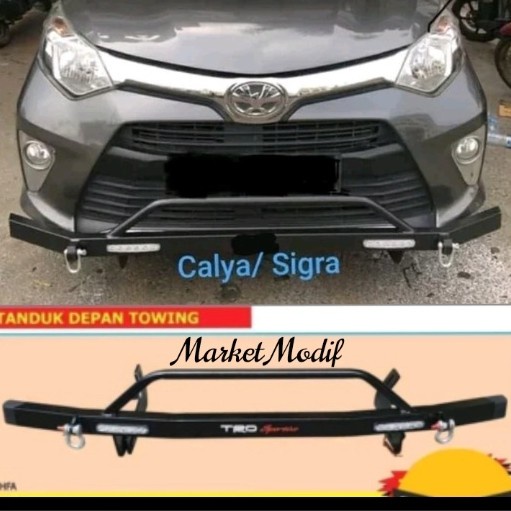✅Ready Towing Bar Tanduk Depan Mini Calya  Sigra Model Lampu Terbaru
