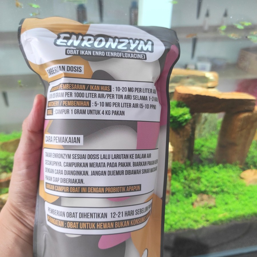 Obat Ikan Enro Enrofloxacine Enrofloksasin Infeksi Bakteri 500 Gram