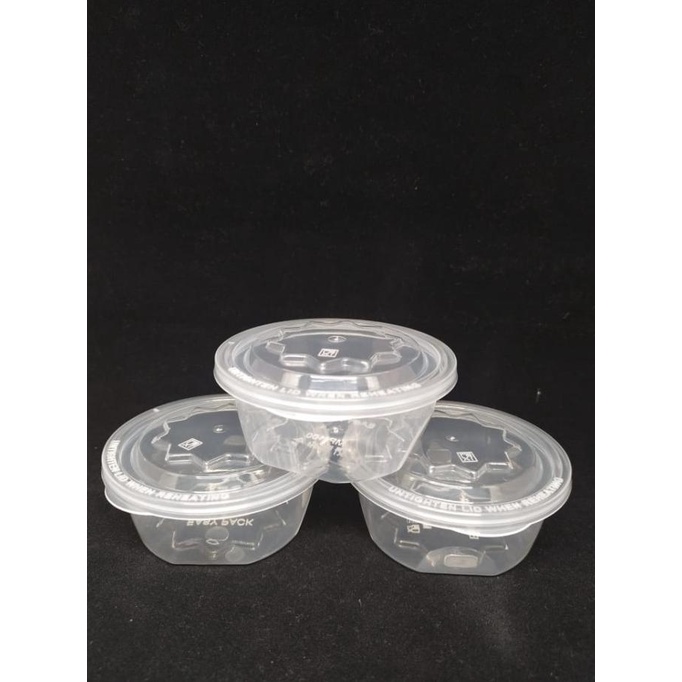 siap kirim] CUP PLASTIK / THINWALL / MANGKOK 100 ML + TUTUP @25 PCS