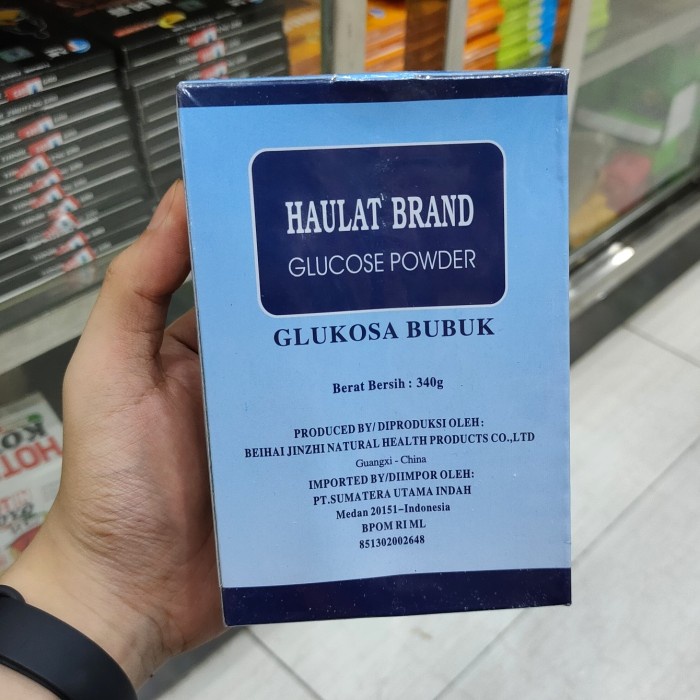 

Produk Unggulan] HAULAT BRAND Glucose Powder Glucolin Glukosa Bubuk 340g - Gula Anggur